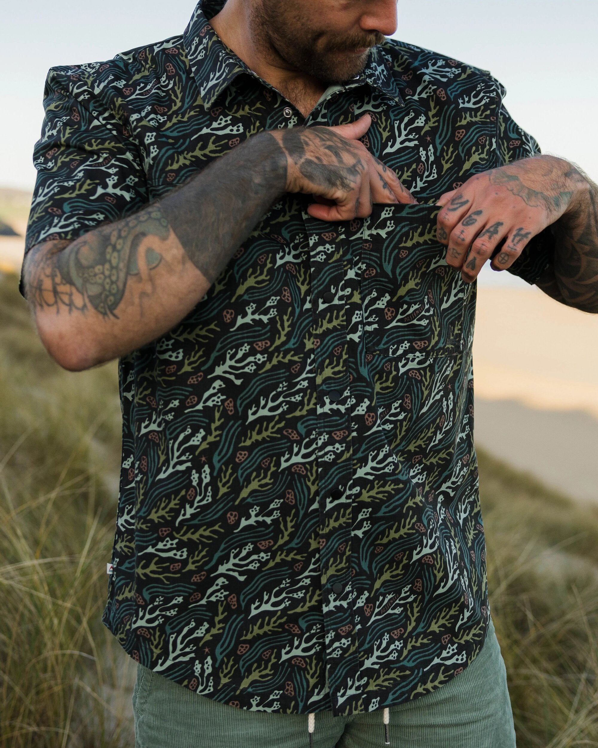 Way Ripstop Short Sleeve Shirt - Ocean Current Black - Lifestyle