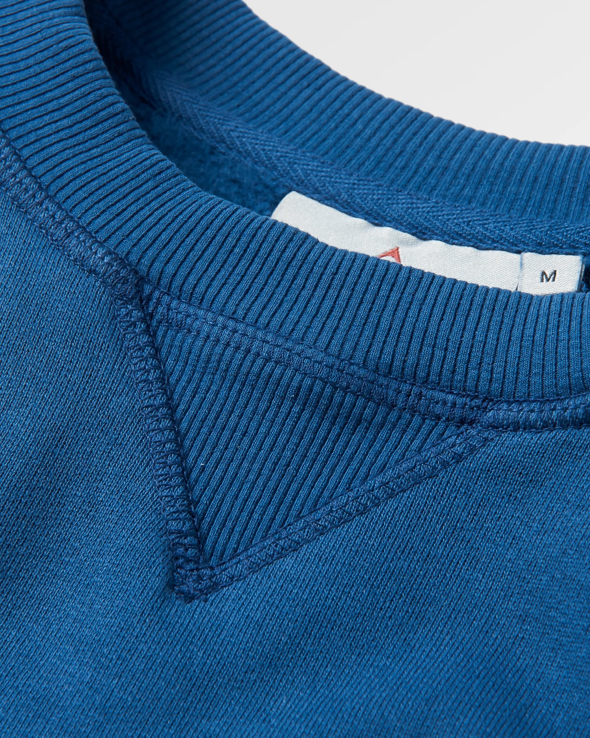 Heritage Recycled Cotton Sweatshirt - Dark Denim - Flatlay