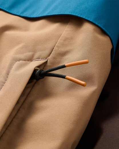 Diablo Recycled Waterproof Anorak - Caramel/Espresso - Flatlay