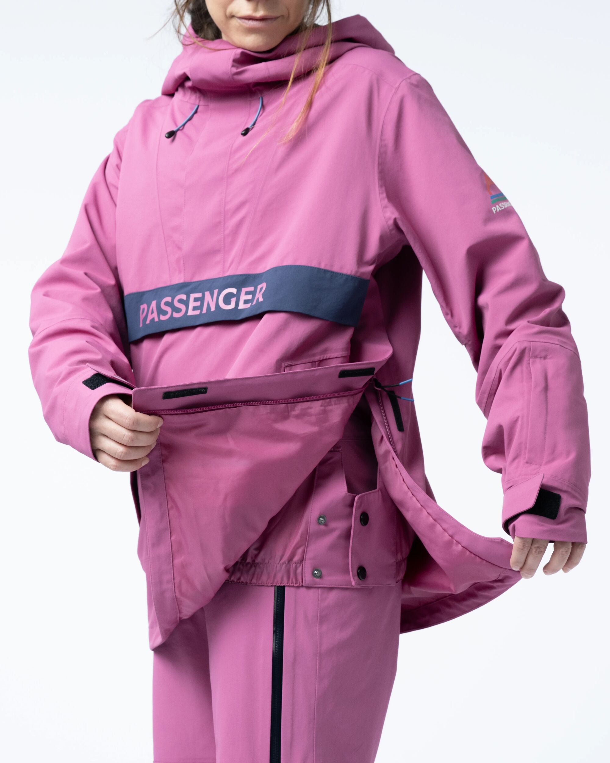 Snowscape Women's Recycled Anorak - Mauve Haze - Flatlay