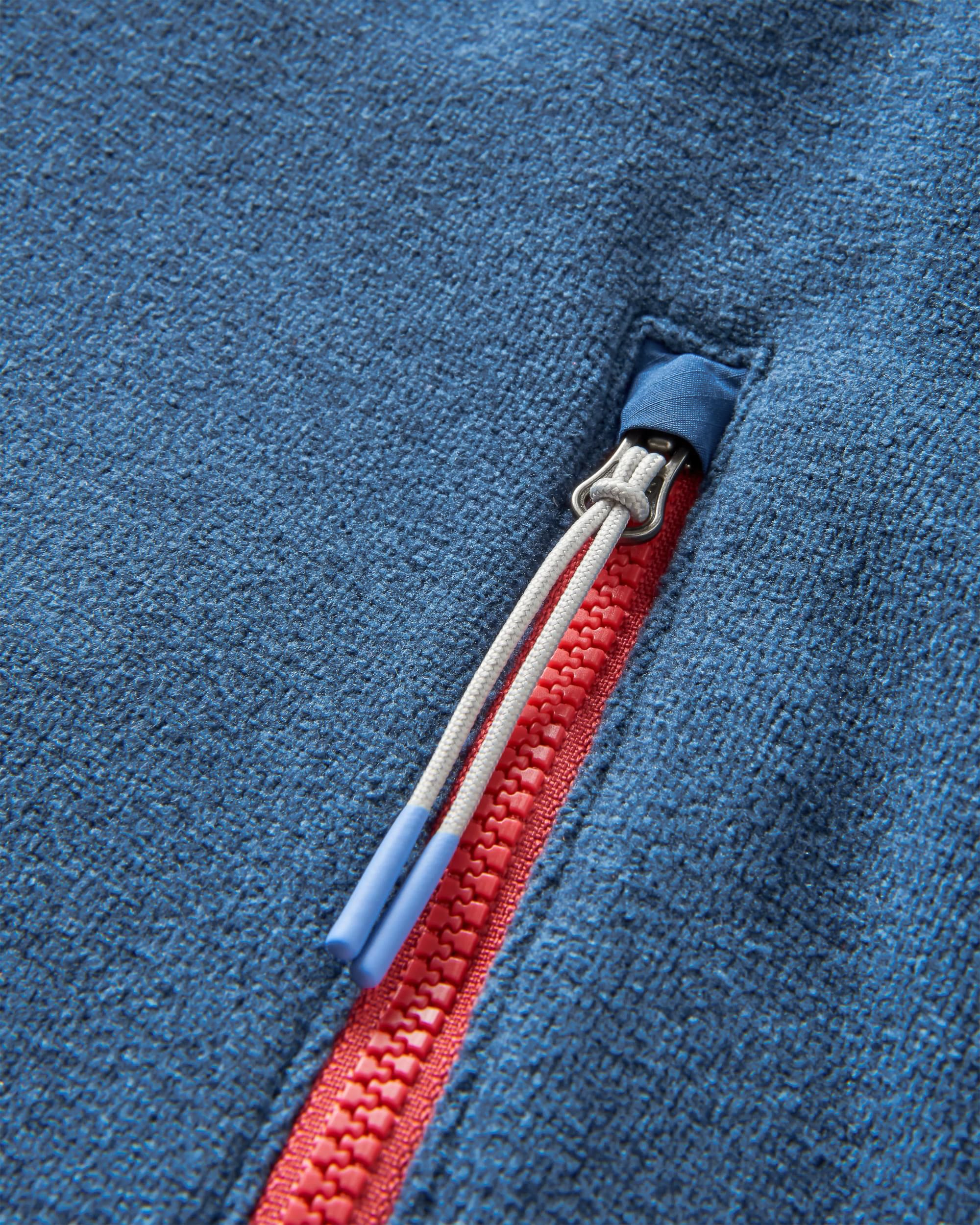 Crest Recycled Polartec® Fleece Hoodie - Dark Denim Marl - Flatlay