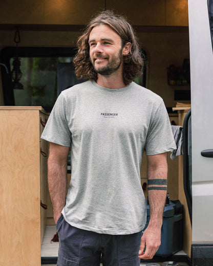 Passenger Recycled Cotton T-Shirt - Grey Marl - Lifestyle