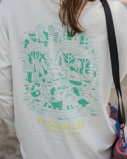 Better Outside Organic Cotton Oversized LS T-Shirt - Marshmallow - Lifestyle