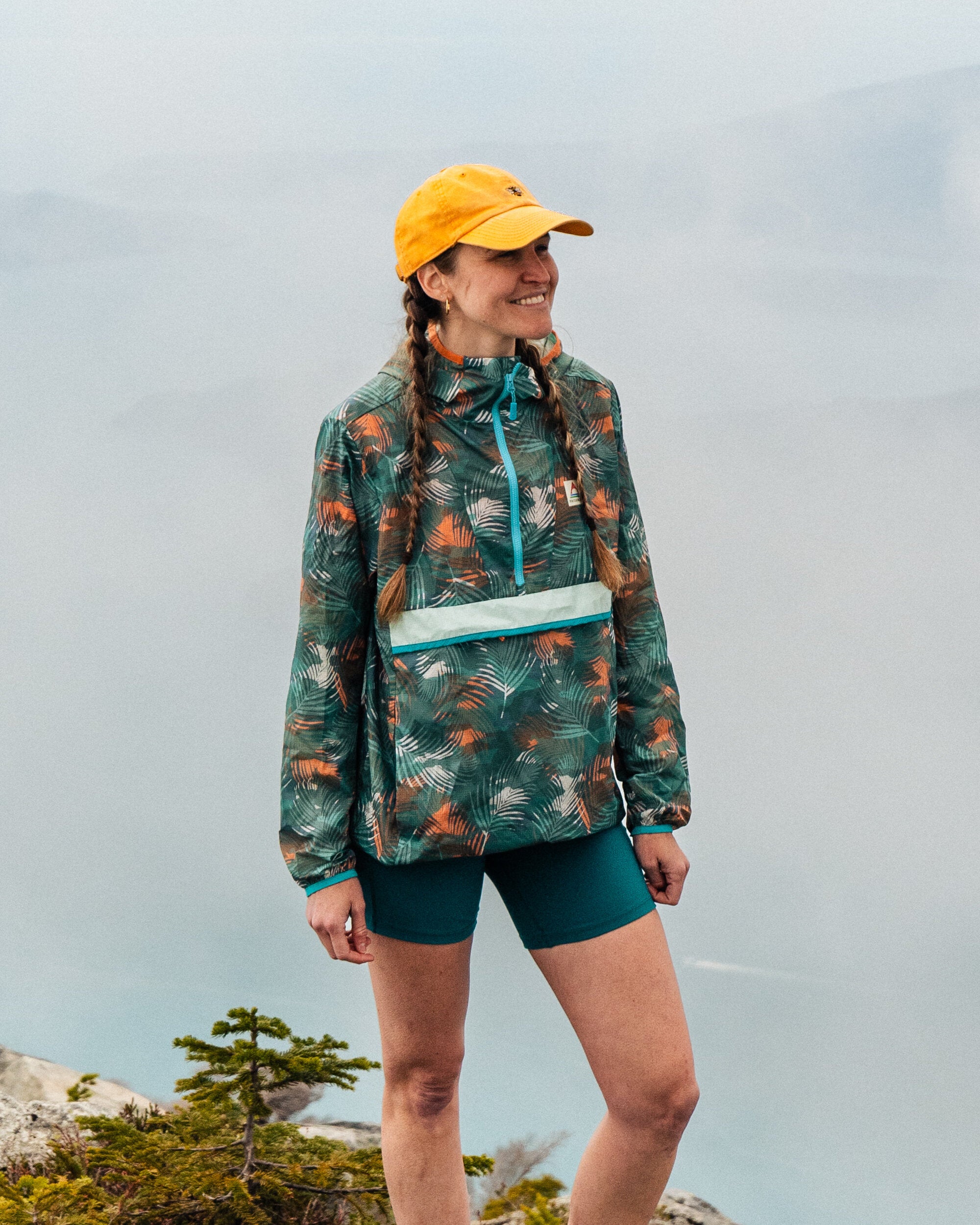 Viento Recycled Windshell Anorak - Palm Camo Deep Sea - Lifestyle