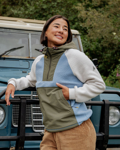 Alexander Sherpa Fleece - Dusty Olive/Faded Denim - Lifestyle