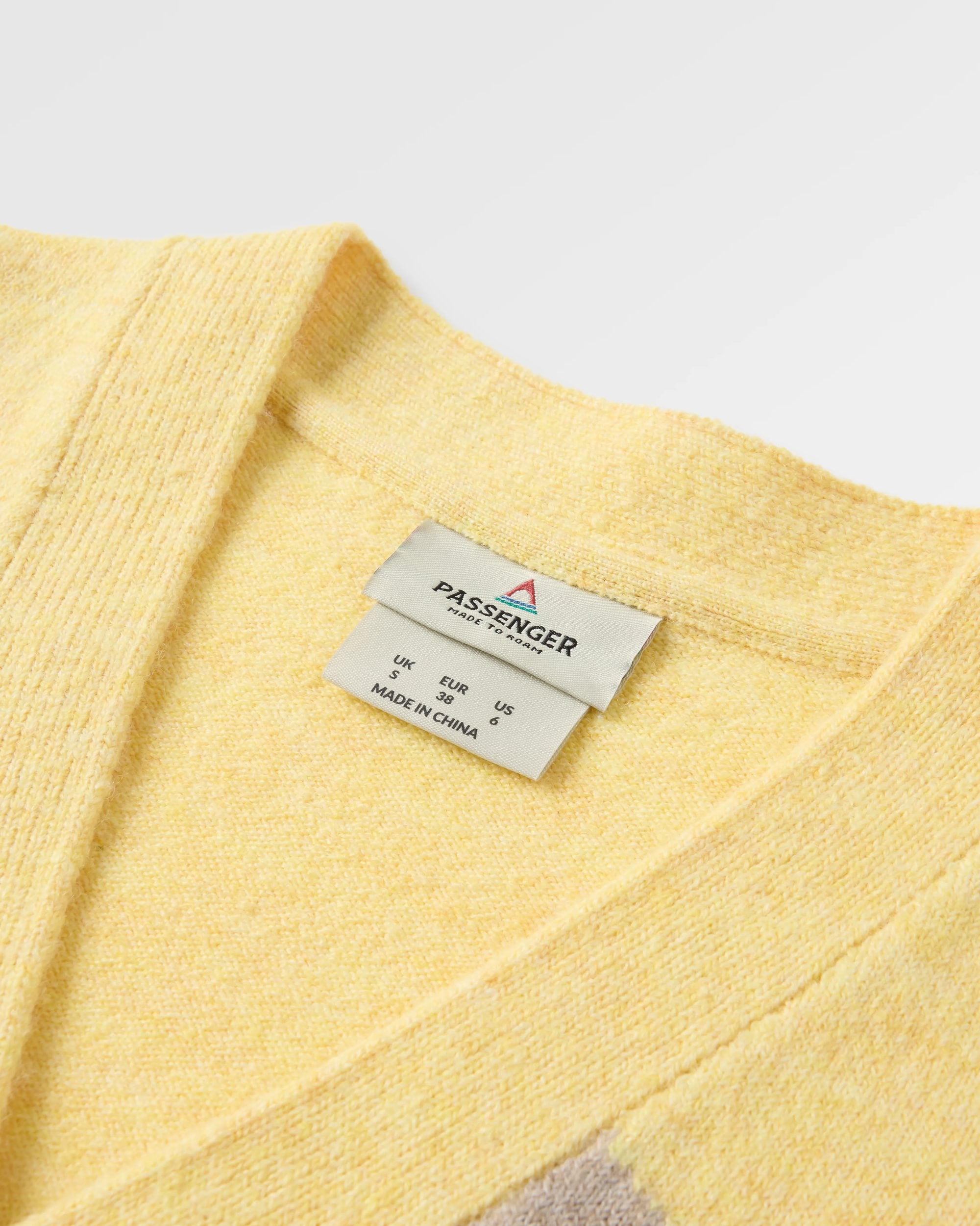 Scenic 'Light' Knitted Cardigan - Scenic Yellow - Flatlay