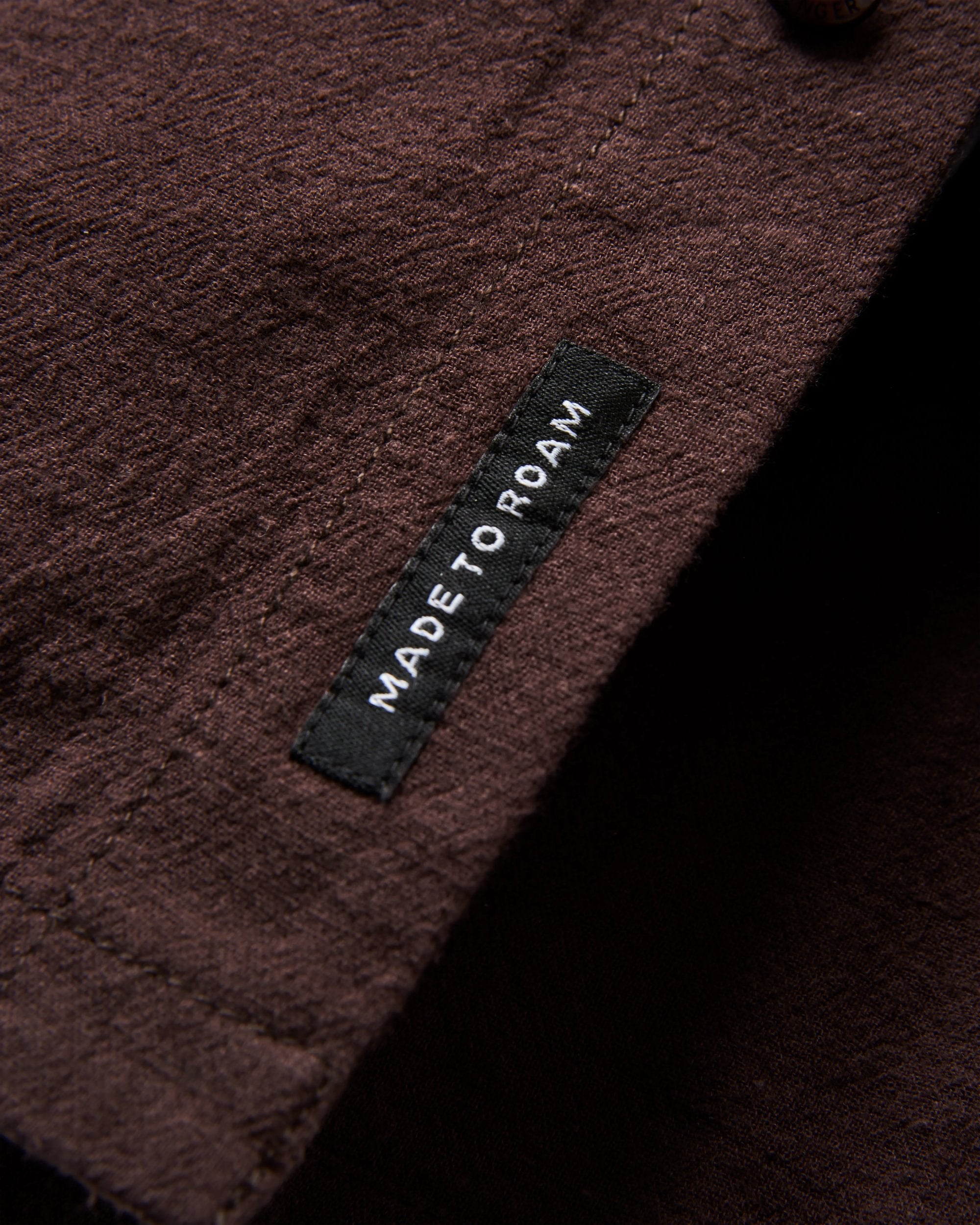 Arica Textured Organic Cotton Shirt - Espresso - Flatlay