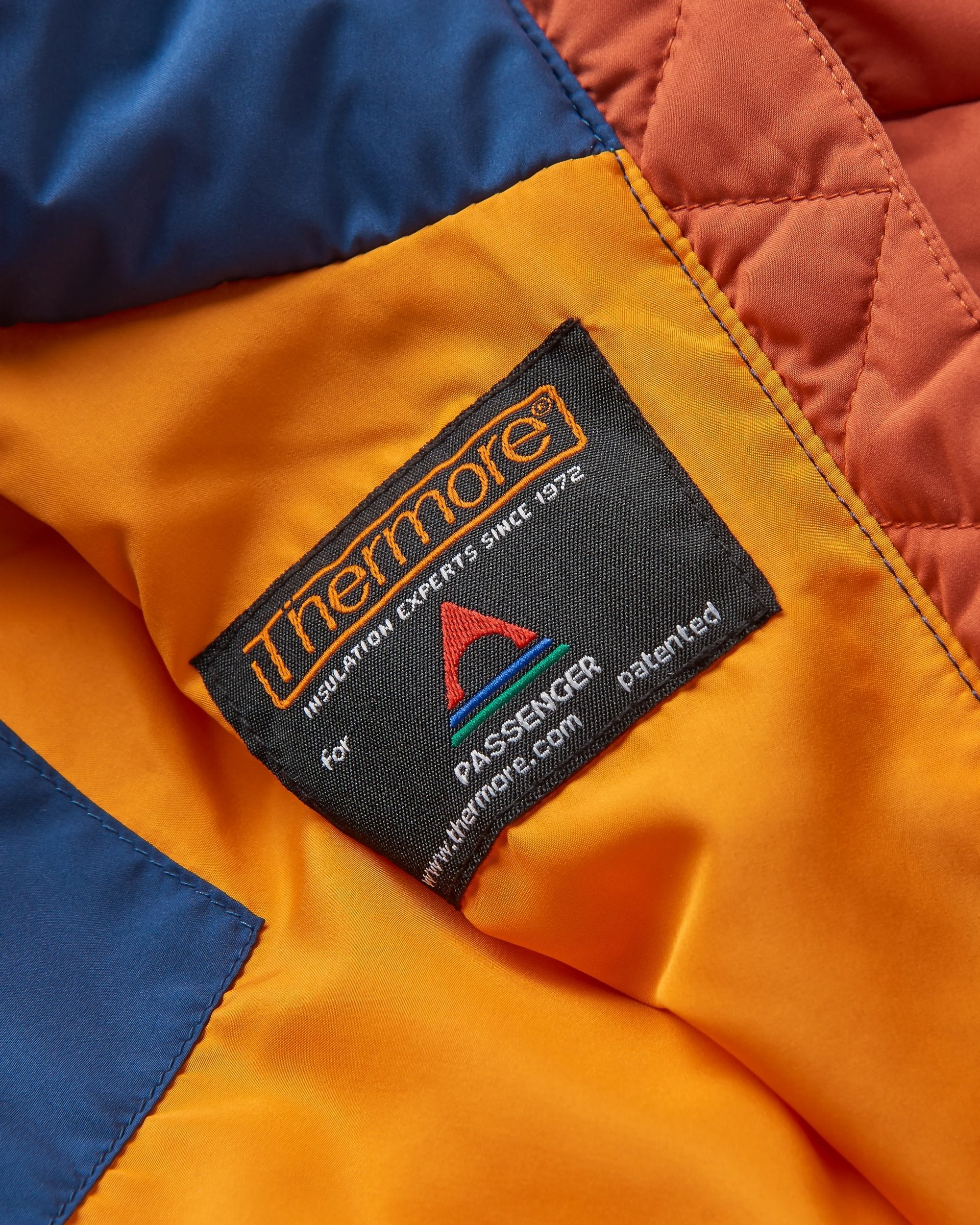 Trace Recycled Thermore® Insulated Jacket - Burnt Orange - Flatlay
