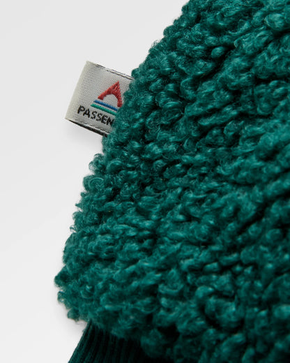 Joy Full Zip Lined Hooded Sherpa Fleece - Greenlake/Rain Forest - Flatlay