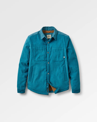 Kodiak Sherpa Lined Cord Overshirt - Blue Steel - Flatlay