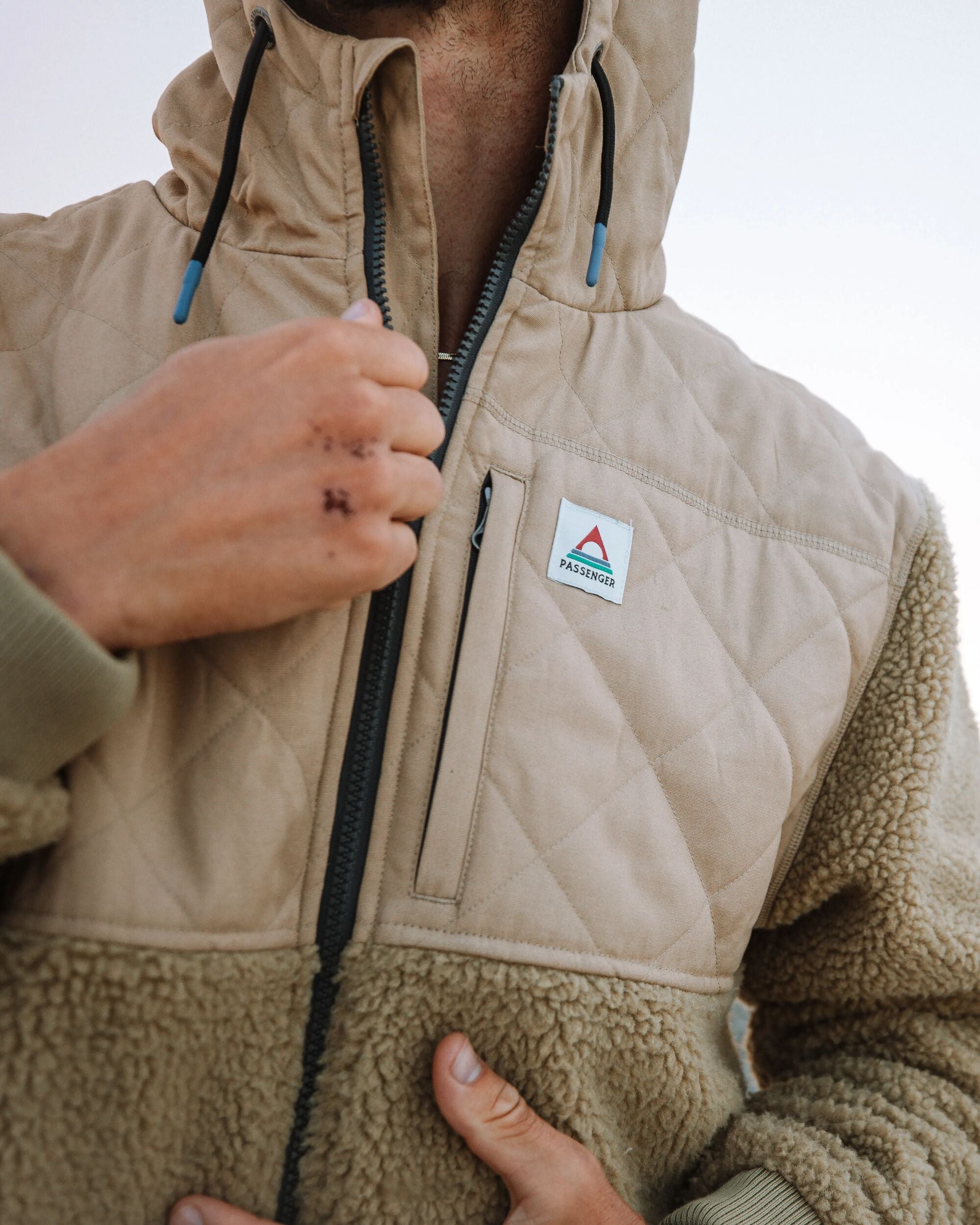 Adventure Recycled Deep-Pile Sherpa Fleece - Biscuit - Lifestyle