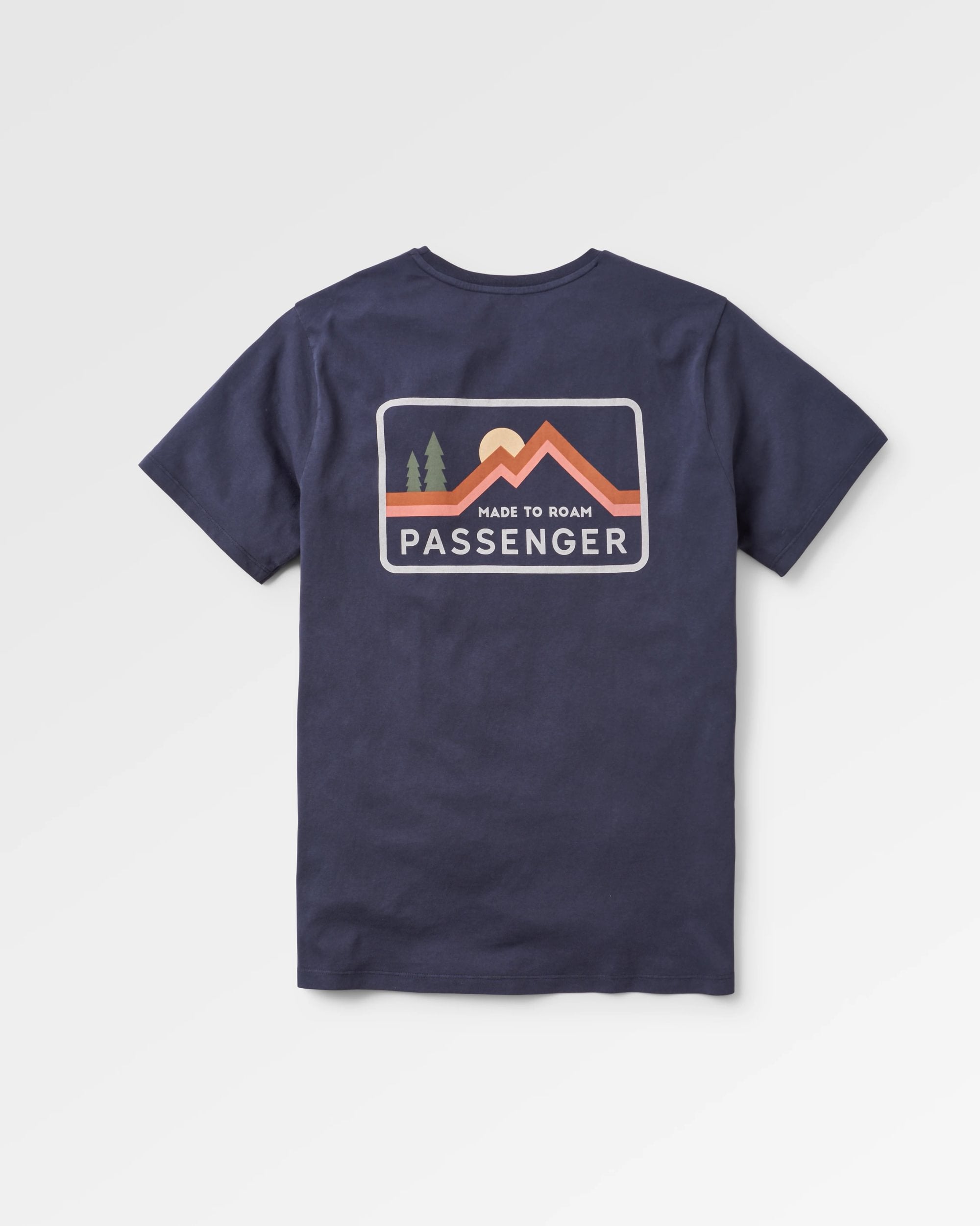 Made To Roam Recycled Cotton T-Shirt - Deep Navy - Flatlay