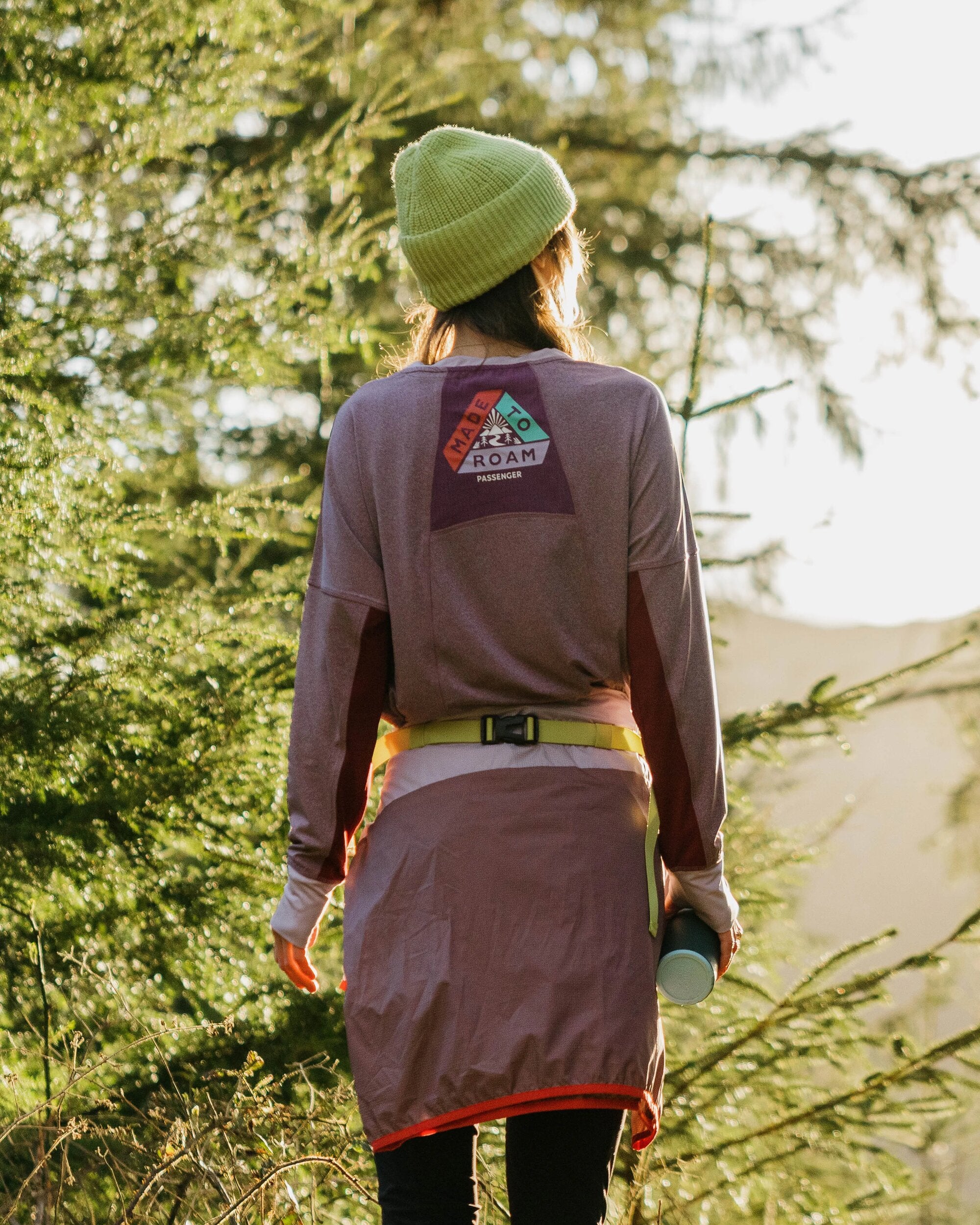 Pacifica Recycled Active LS Top - Berry Marl - Lifestyle