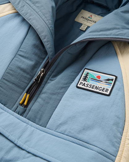 Ocean Insulated Anorak - Stormy Blue/Faded Denim - Flatlay