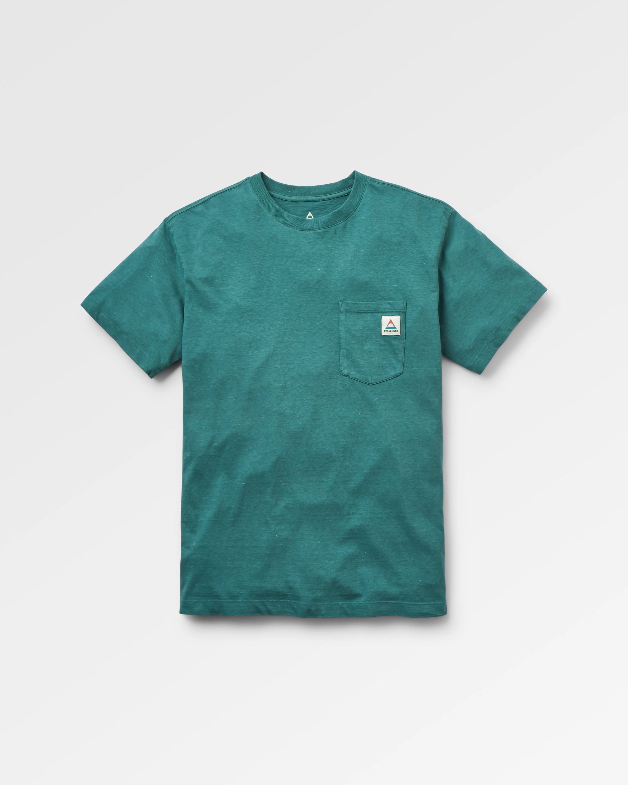 Heritage Organic Relaxed Fit T-Shirt - Deep Ocean Marl - Flatlay