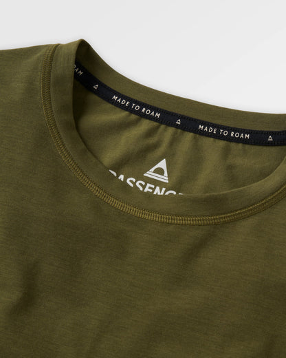 Classic Logo Drirelease® Active T-Shirt - Khaki - Flatlay