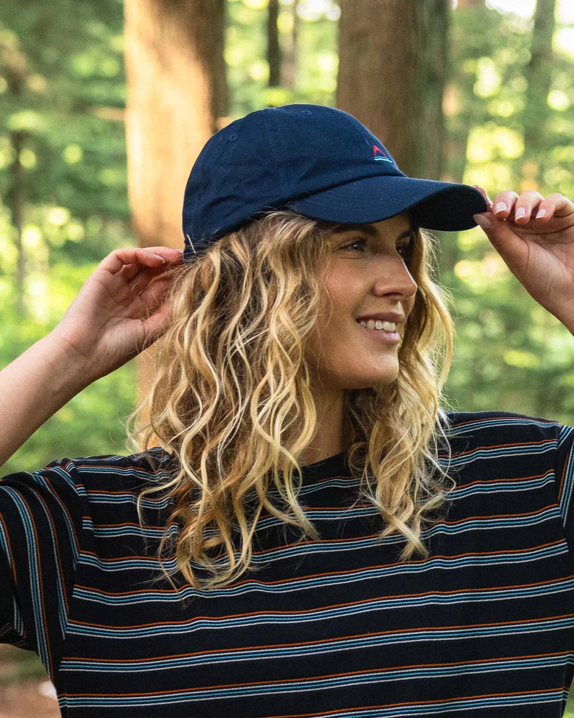 Classic Recycled Cotton 6 Panel Cap - Rich Navy - Lifestyle - Female