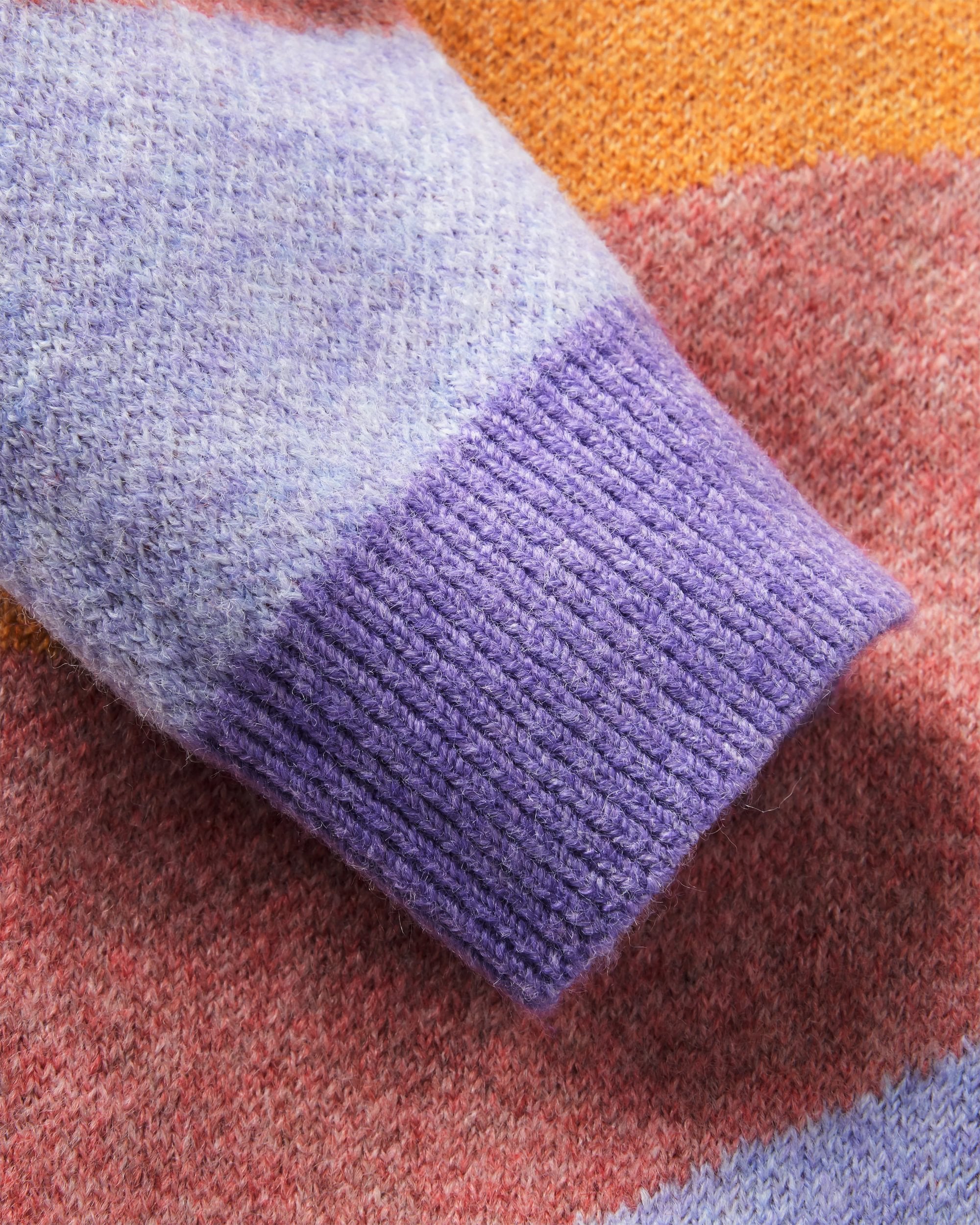 Scenic Recycled Knitted Jumper - Scenic Sunrise Orange - Flatlay