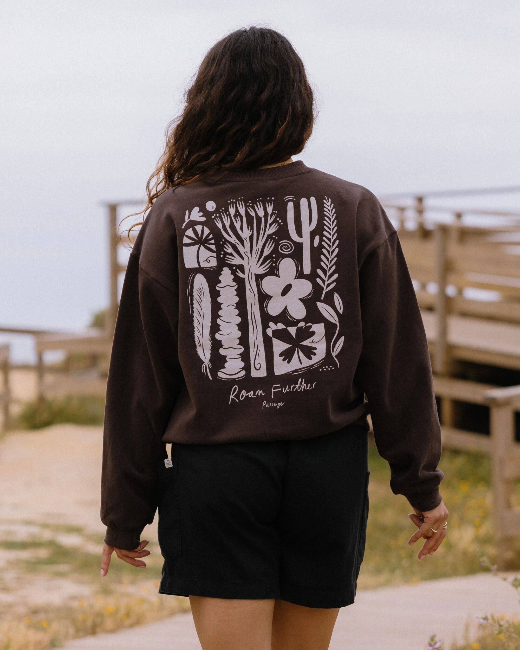 Roam Further Sweatshirt - Espresso - Lifestyle