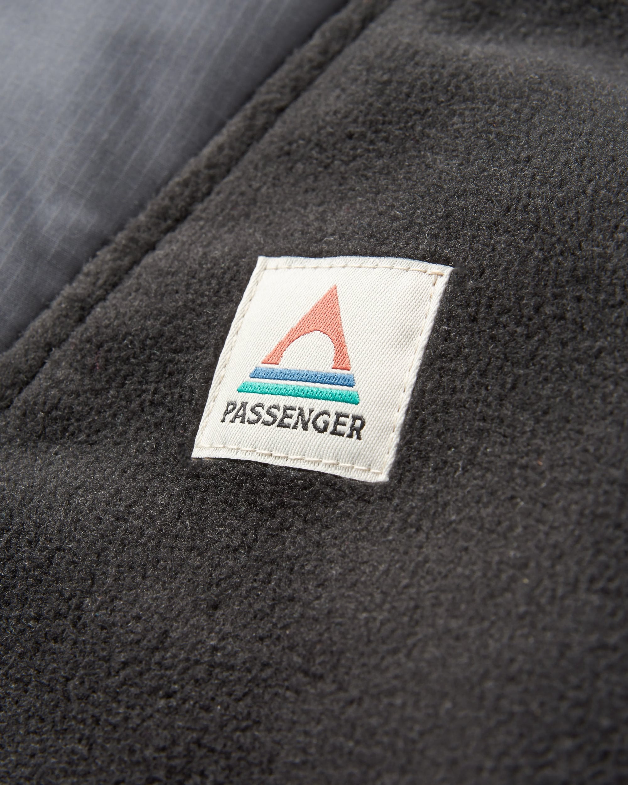 Woodland Hooded 1/2 Zip Recycled Polar Fleece - Black/ Dark Forest - Flatlay