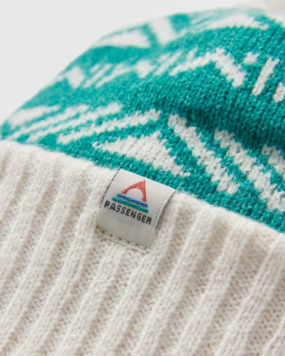 Nurture Bobble Beanie - Greenlake - Flatlay