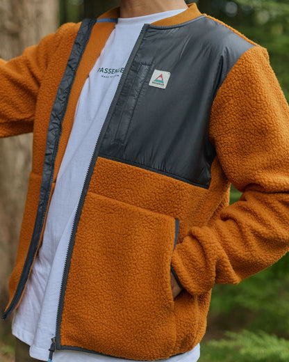 Reconnect Recycled Sherpa Fleece - Retro Orange - Lifestyle