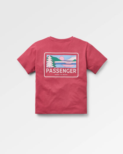 Roamer Women's T-Shirt - Garnet - Flatlay
