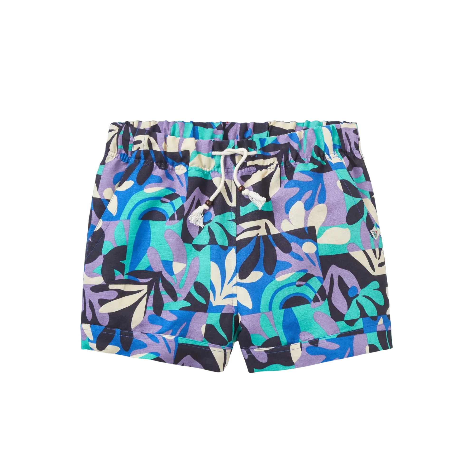 Santosa Short Tissé - Feuillage Montagnard Violet