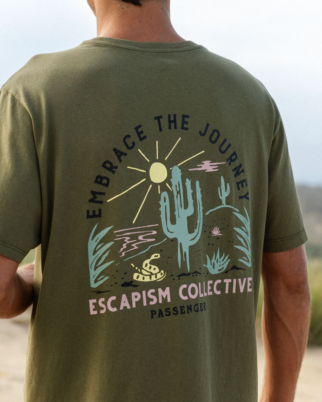 Tizana Recycled Cotton T-Shirt - Khaki - Lifestyle