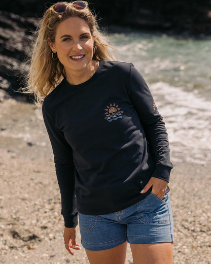 Sunray Recycled Cotton Ls T-Shirt - Black