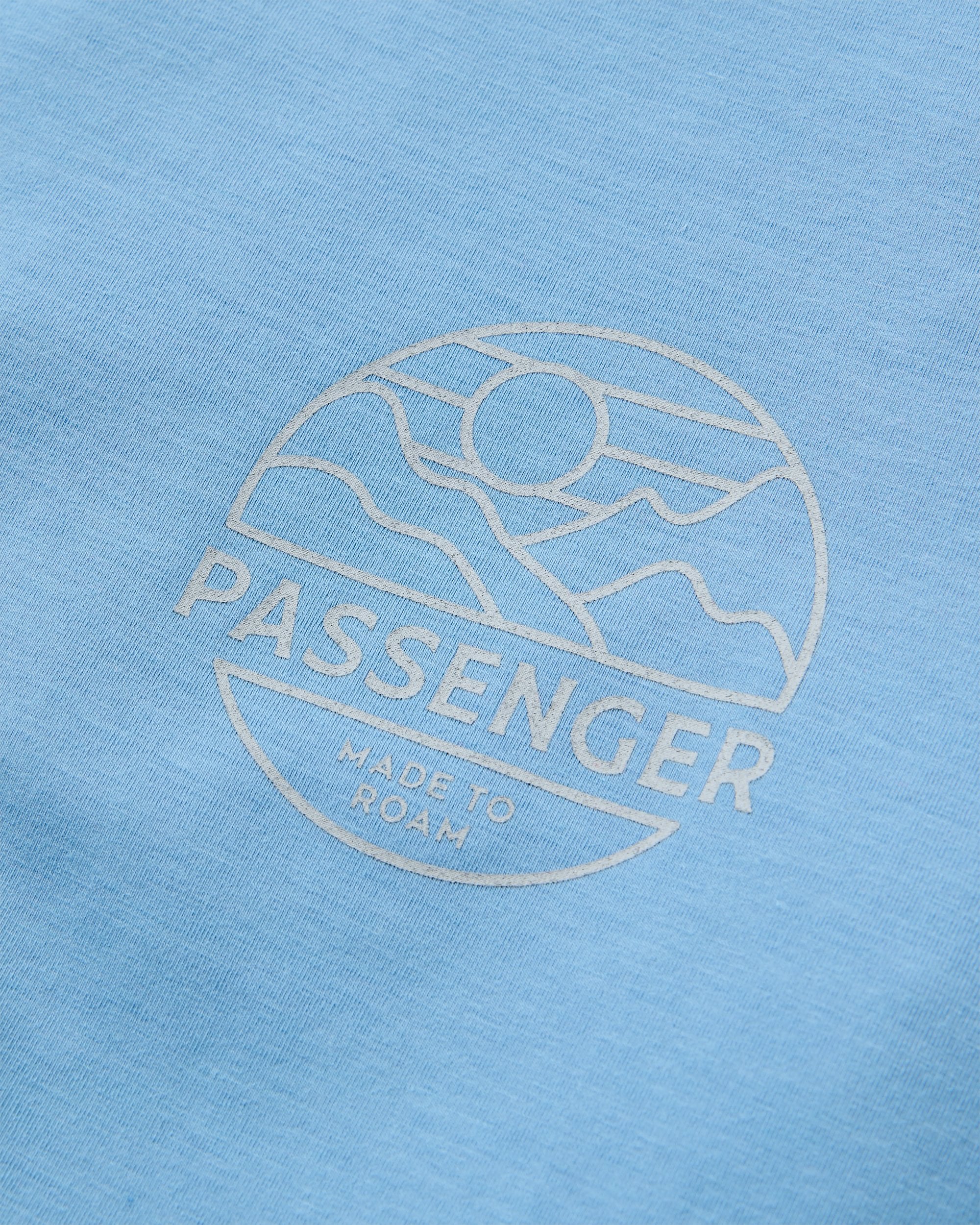 Sedona Recycled Active T-Shirt - Faded Denim - Flatlay