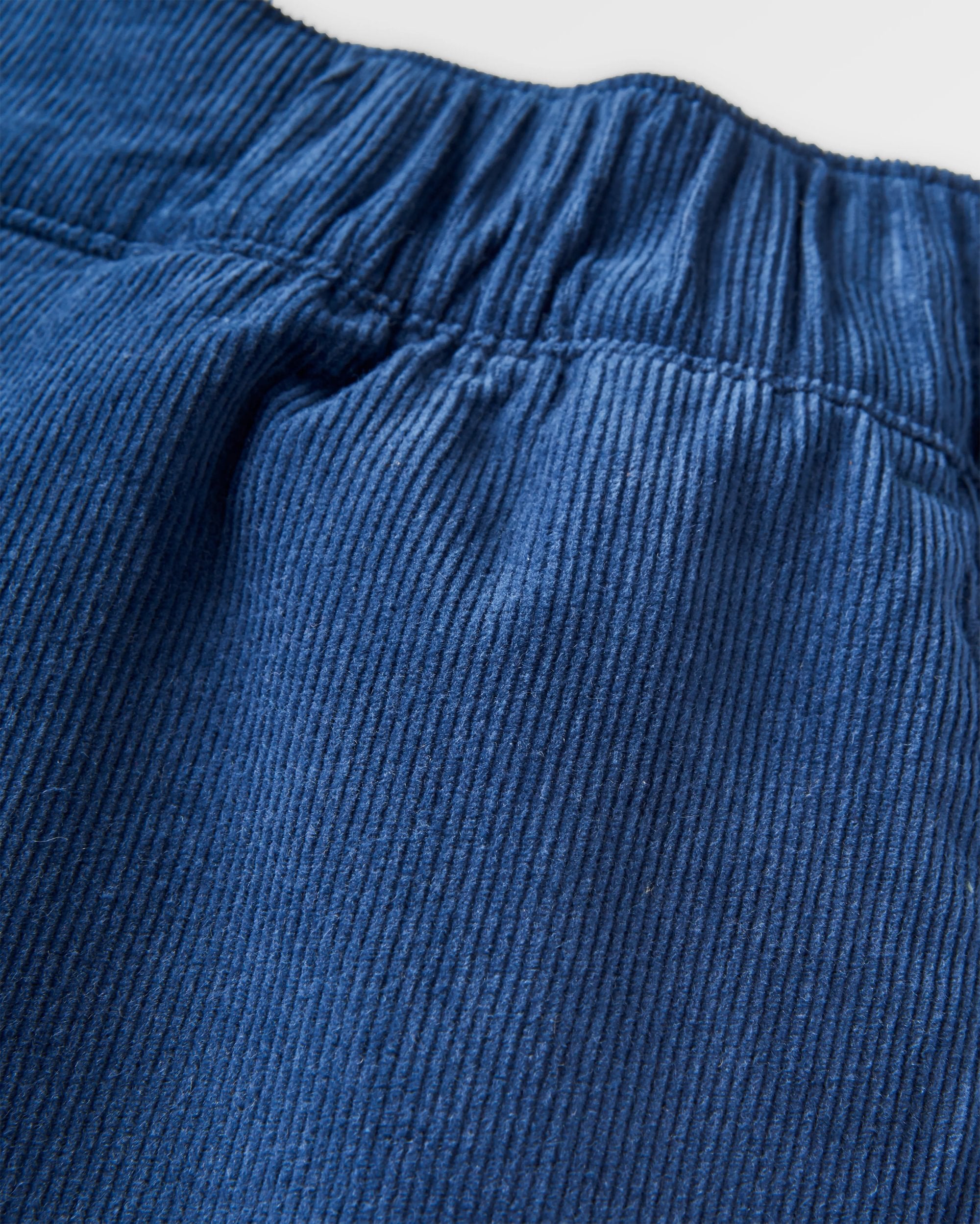 Someday Organic Cotton Corduroy Trouser - Dark Denim - Flatlay