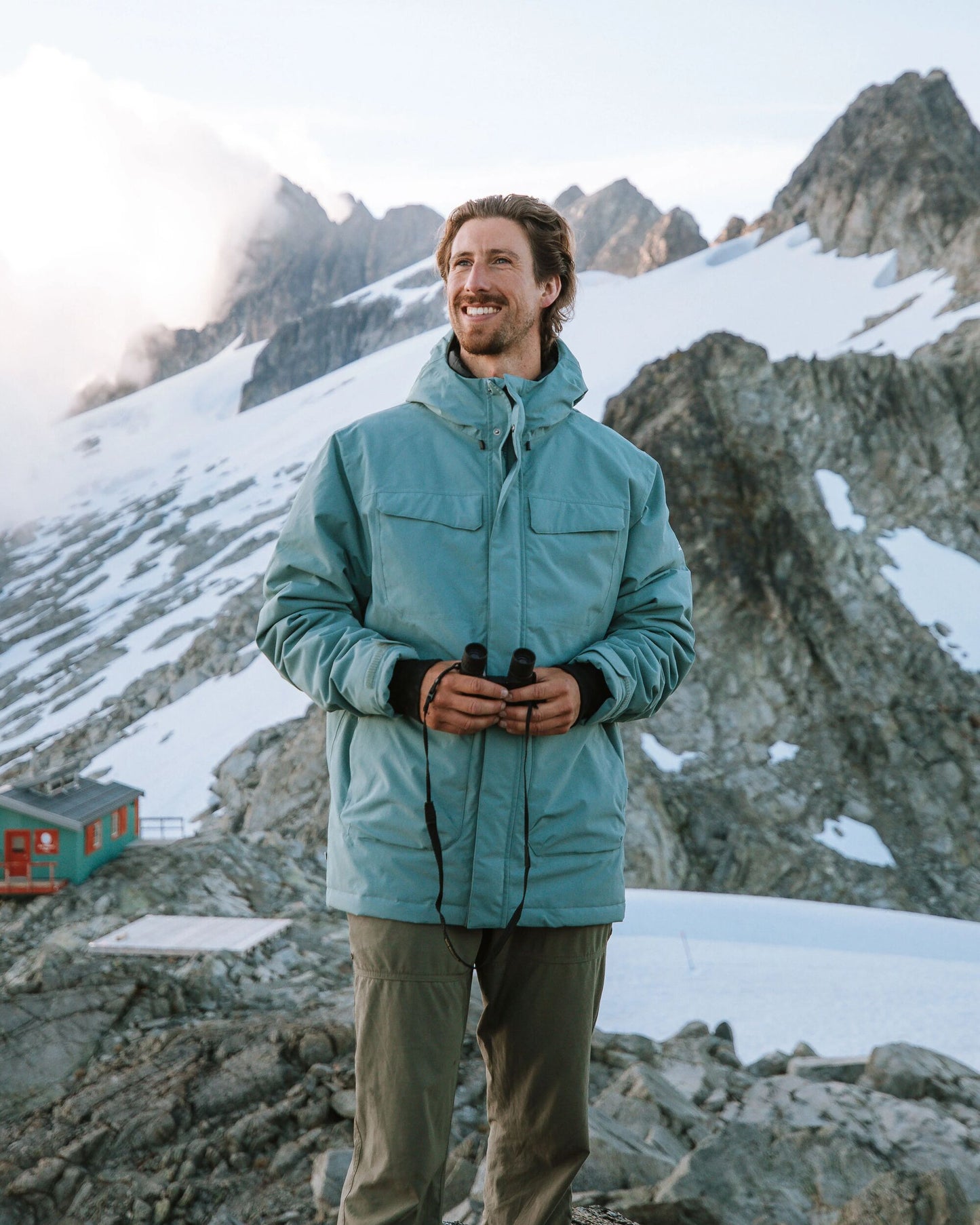 Explorer Waterproof Down Parka - Stormy Sea - Lifestyle