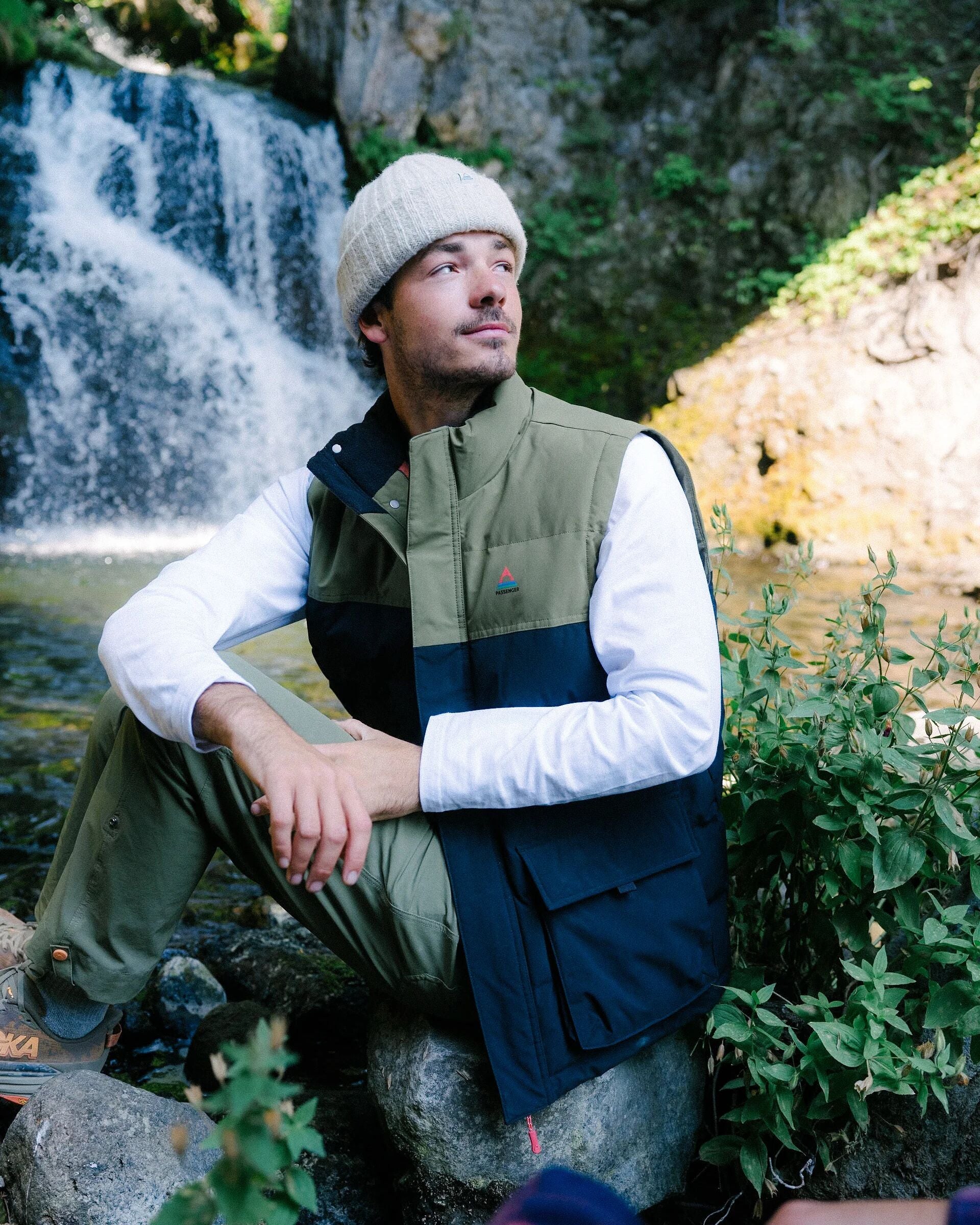Baltic Recycled Insulated Vest - Black/Khaki - Lifestyle
