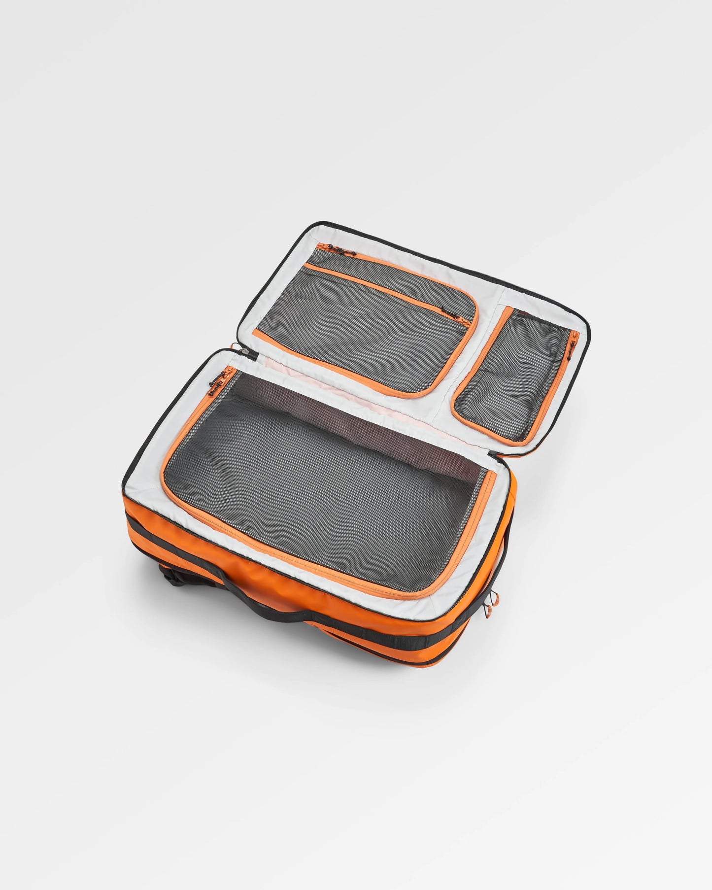 Atlas Recycled Backpack Duffel - Sunrise Orange - Flatlay