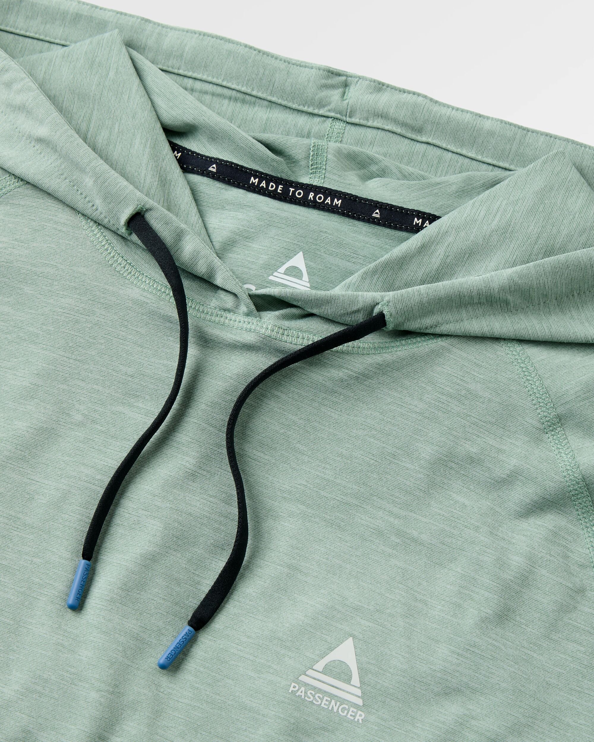 Light Ray Lightweight UPF50 Hoodie - Pistachio Marl - Flatlay