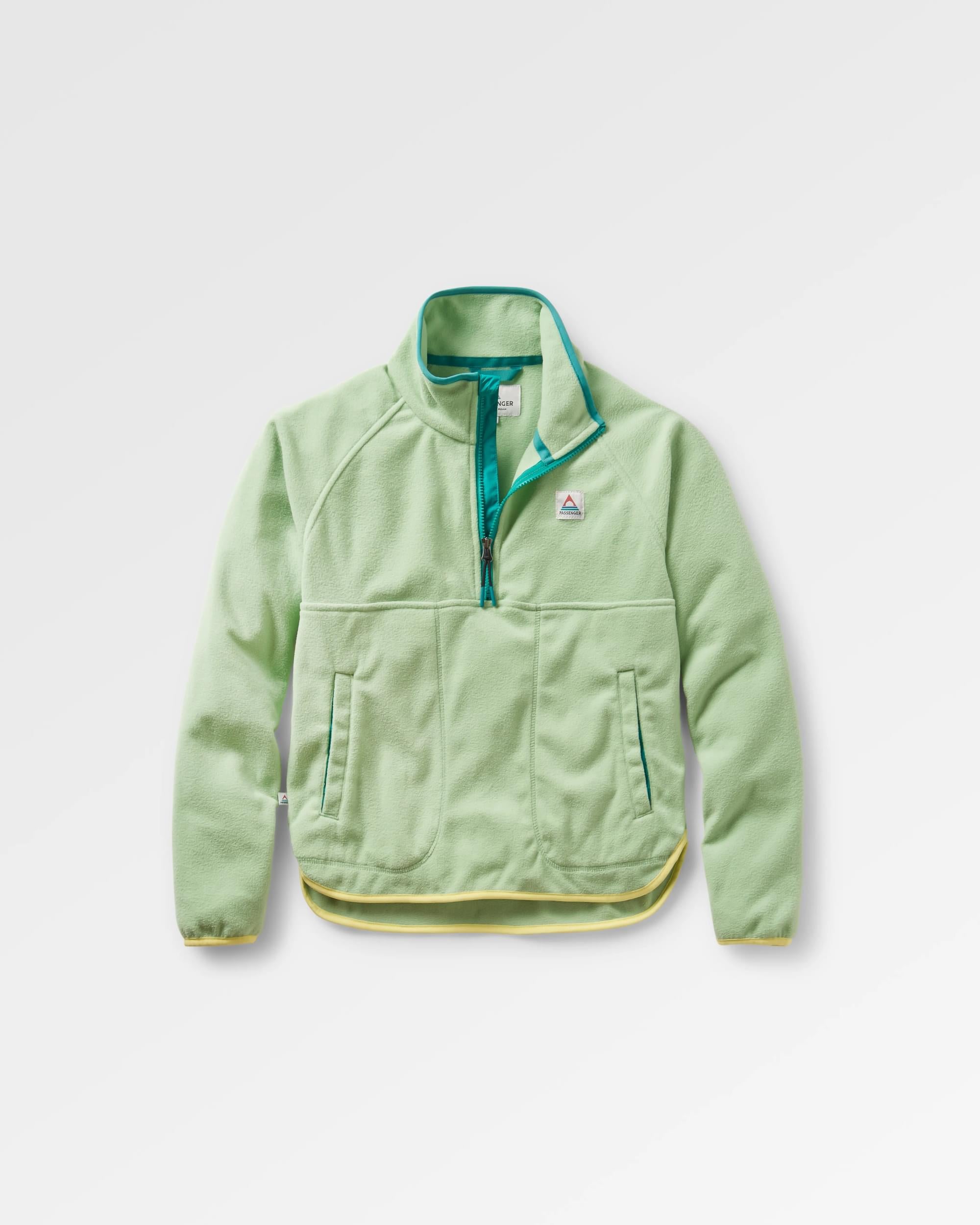 Sorrel Recycled Polar Fleece - Green Fig - Flatlay