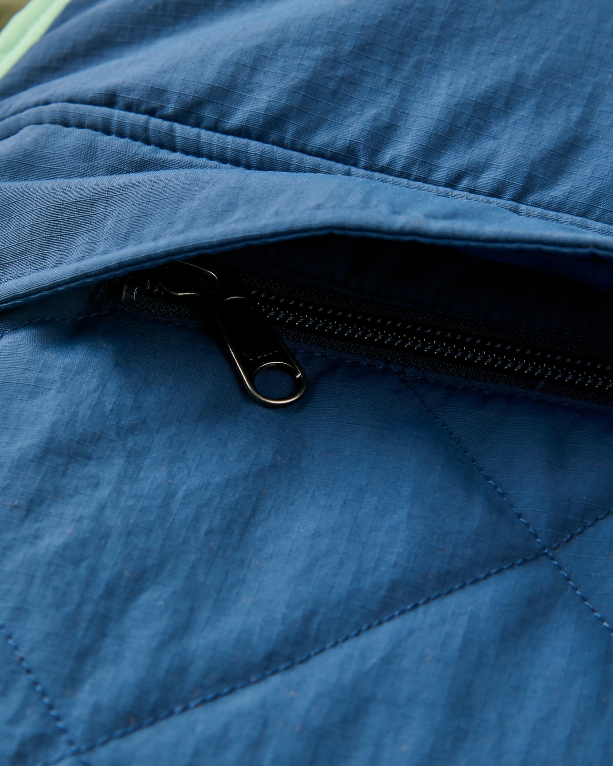 Ocean Recycled Insulated Anorak - Dark Denim/ Dusty Olive - Flatlay