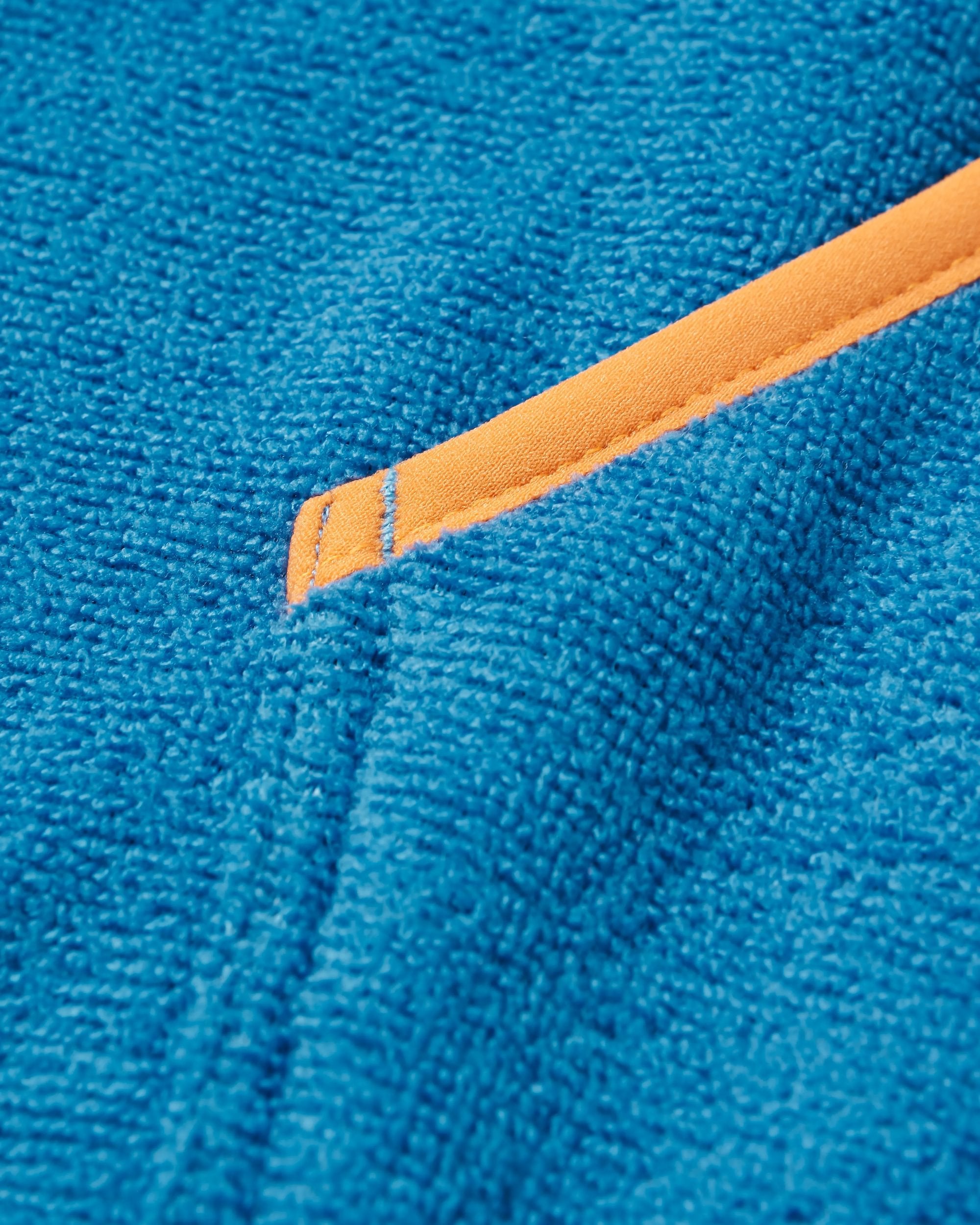 Tulum Recycled Towel Poncho - Surf Spray/ Moonlight Blue - Flatlay