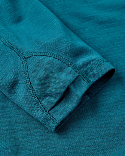 Camp Lost Lightweight Merino Blend LS T-Shirt - Mediterranean - Flatlay