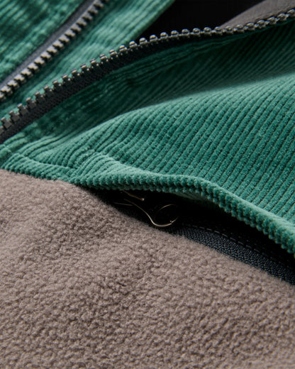 Set Off Corduroy Fleece - Deep Ocean/Slate Grey - Flatlay