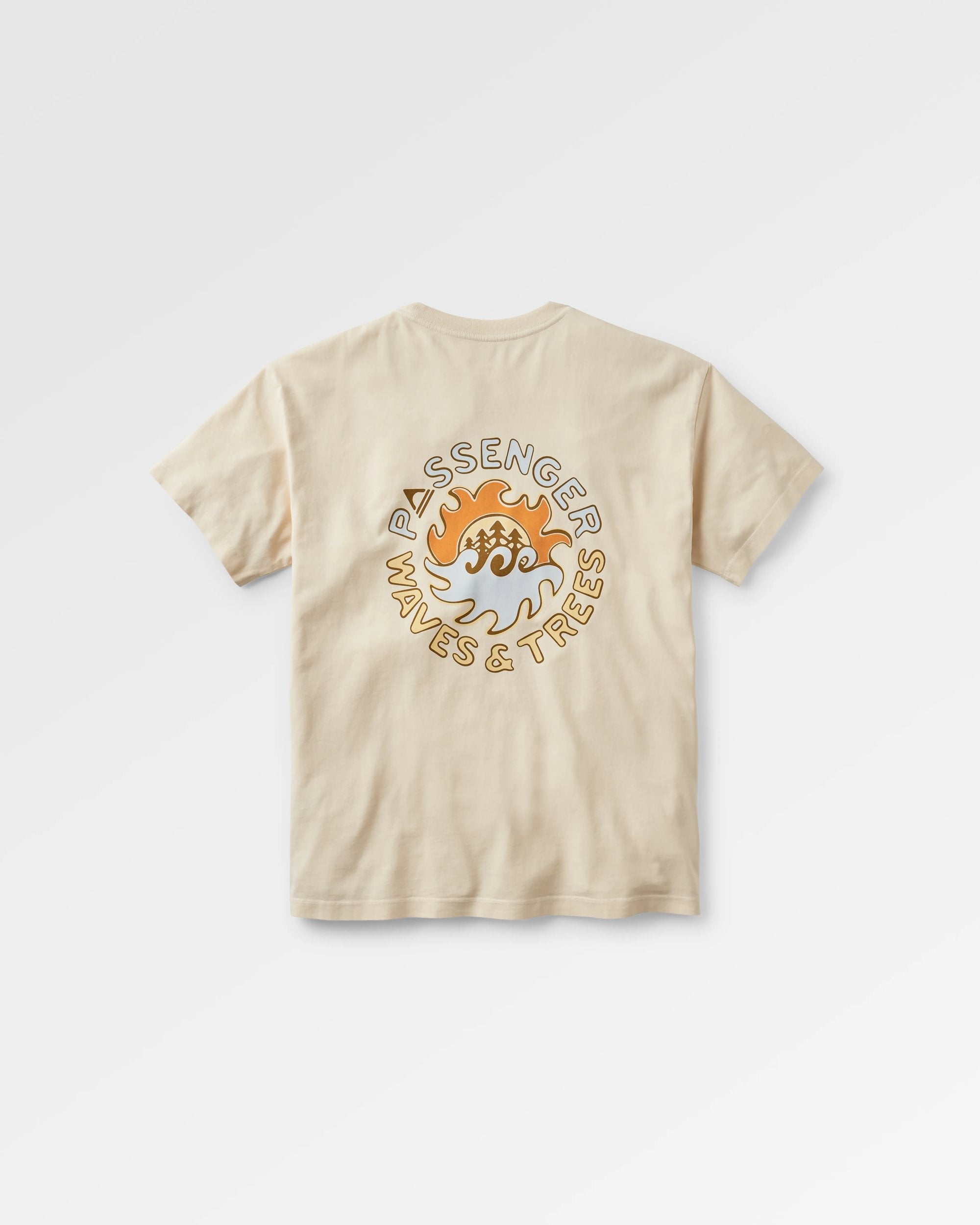 Dune Men's Recycled Cotton T-Shirt - Birch - Flatlay