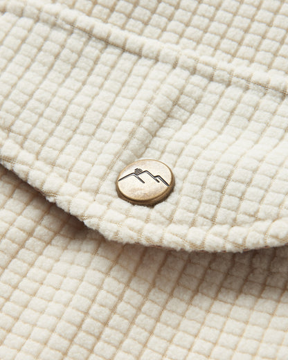 Iguazu Grid Polar Fleece Shirt - Birch - Flatlay
