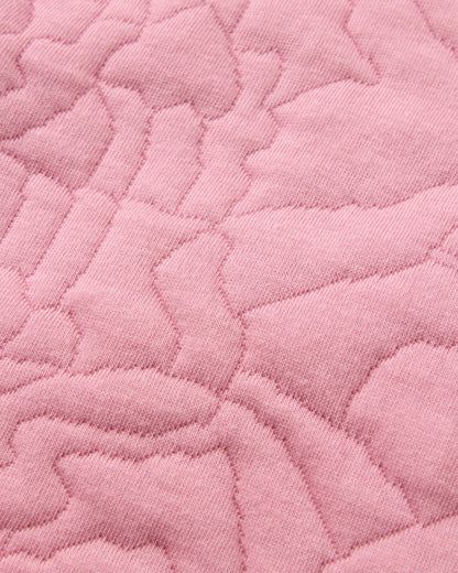 Seagrass Organic Cotton Quilted Hoodie - Pink Haze - Flatlay