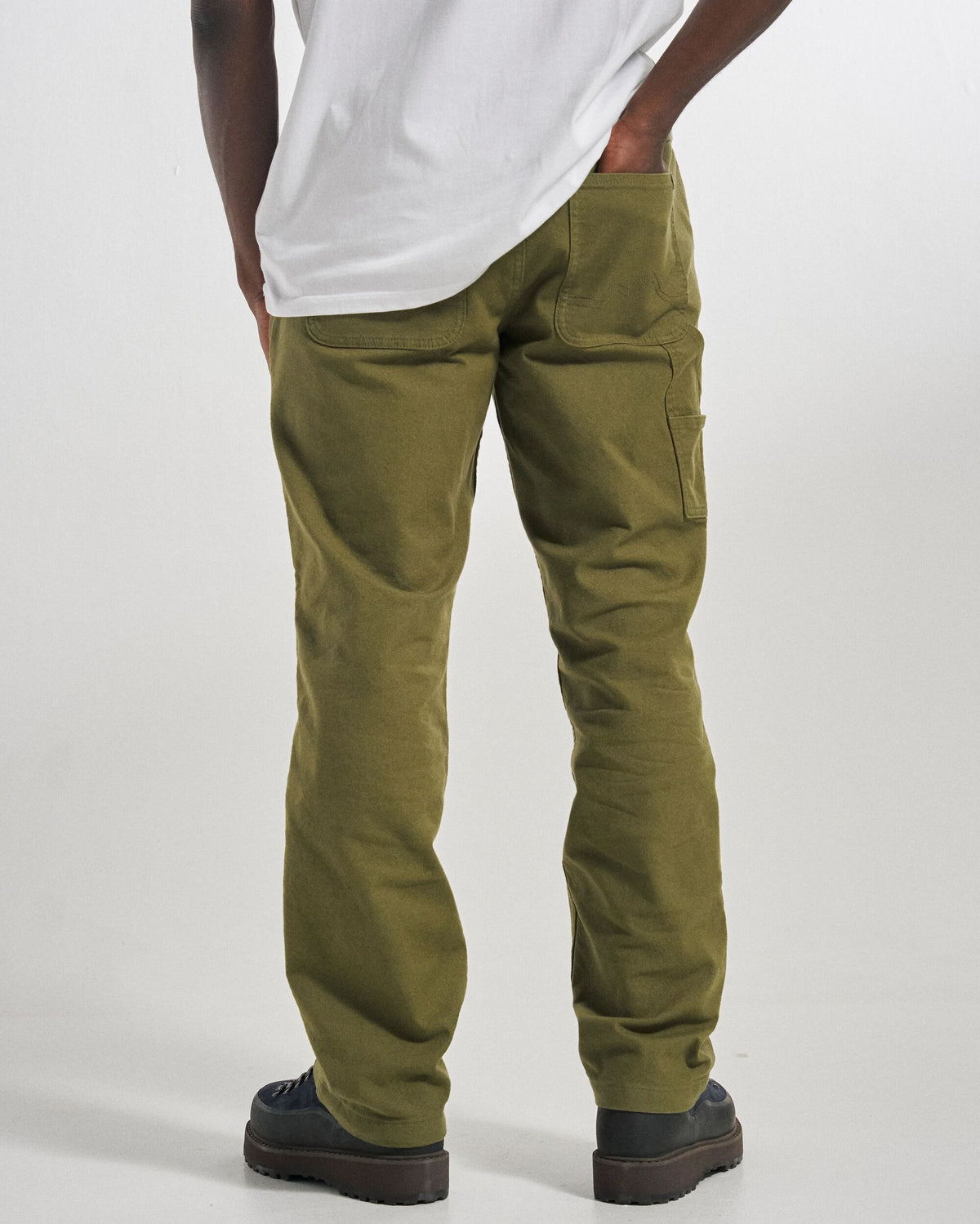 Vantage Lined Cotton Canvas Trouser - Khaki - Studio Model