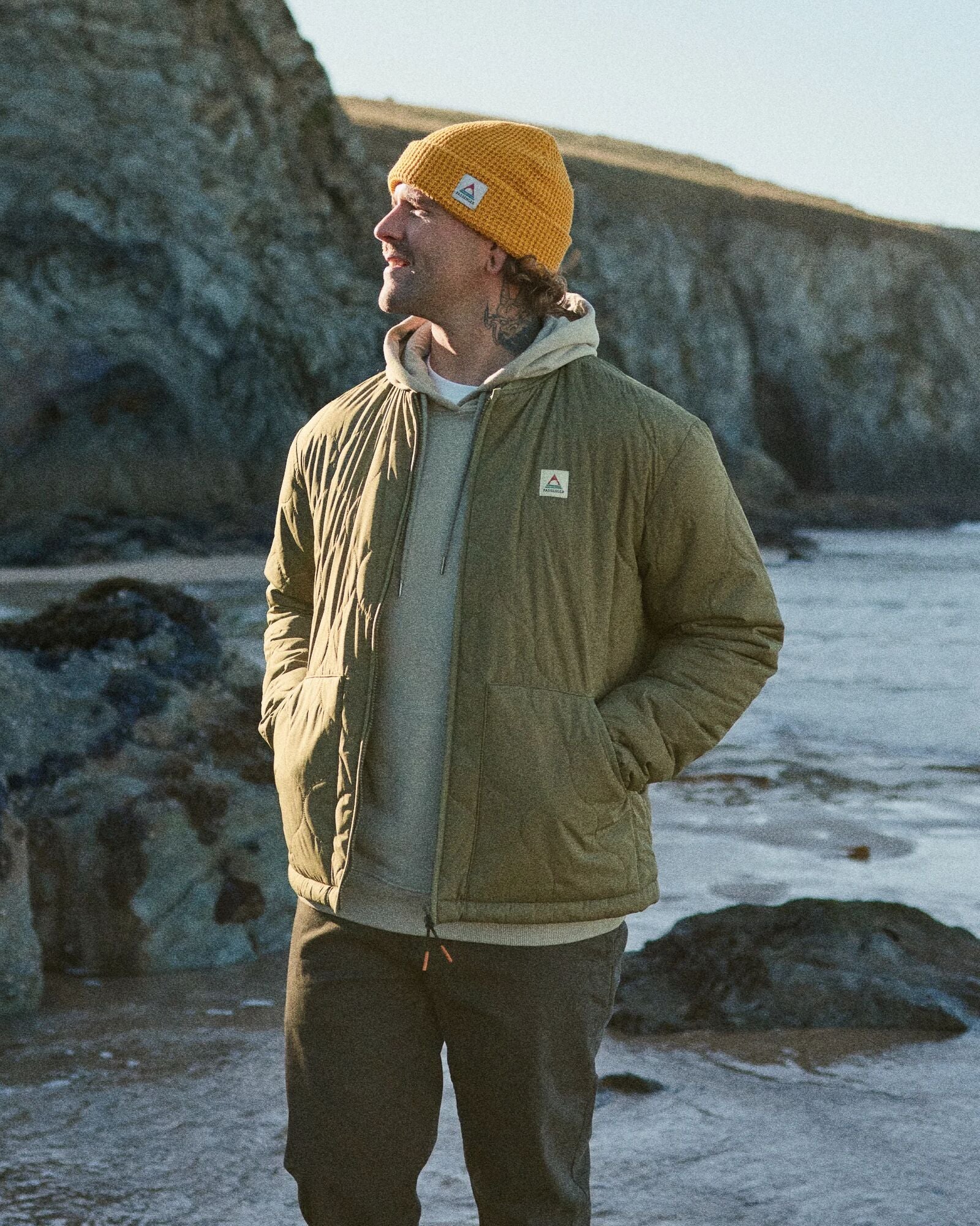 Hytte Recycled Fleece-lined Jacket - Dusty Olive - Lifestyle