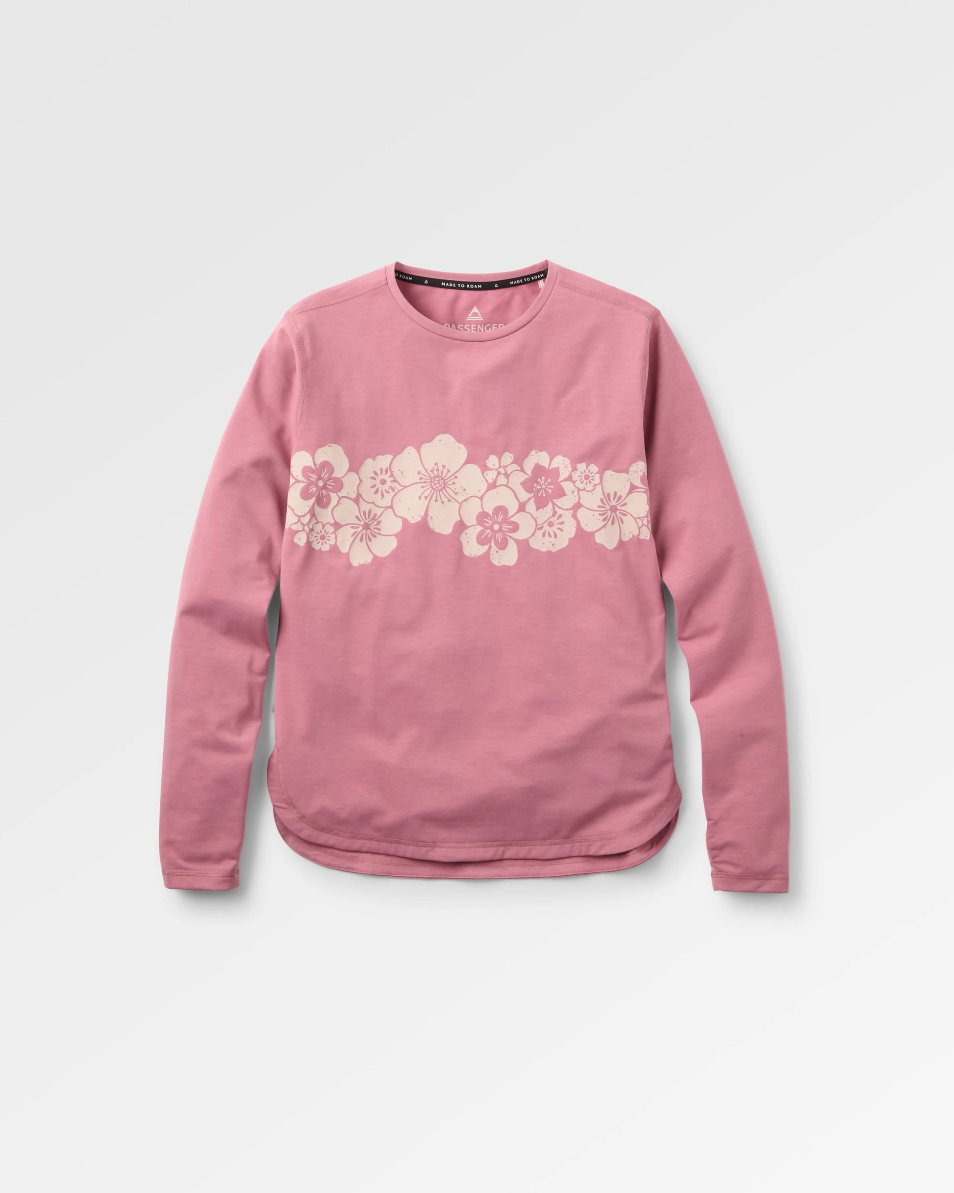 Roamscreen UPF50 Women's LS T-Shirt - Pink Haze - Flatlay