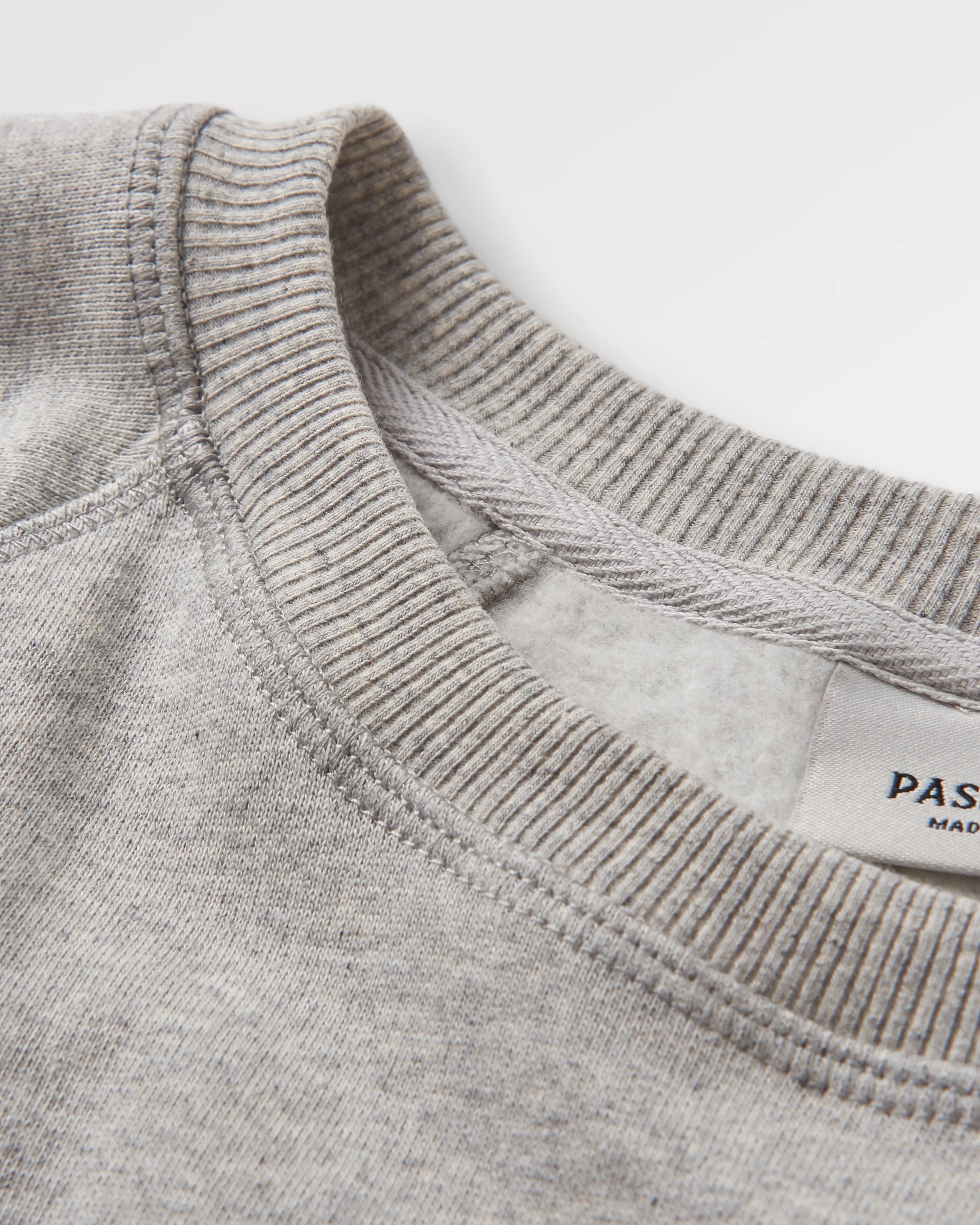 Breathe Recycled Cotton Sweatshirt - Mid Grey Marl - Flatlay