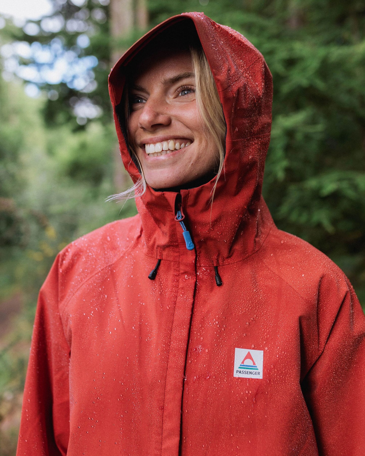 Five Element Recycled Waterproof Jacket - Red Ochre - Lifestyle
