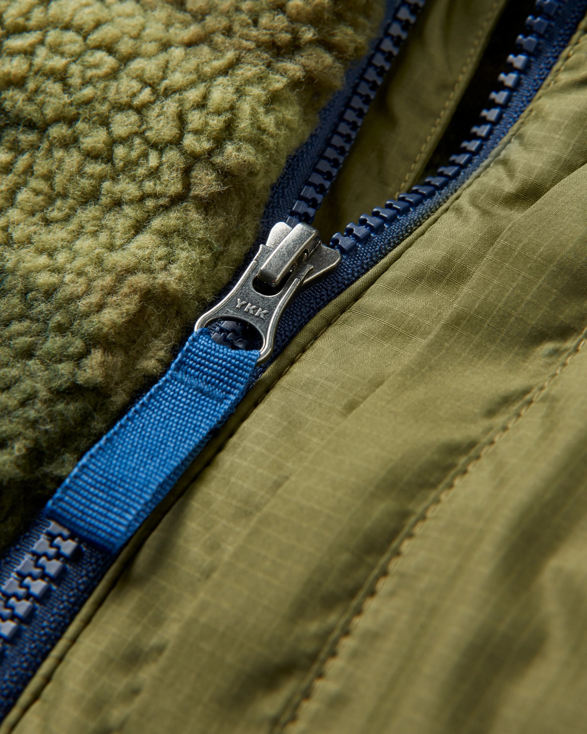 Offroad Recycled Sherpa 1/2 Zip Fleece - Alpine Camo Khaki - Flatlay